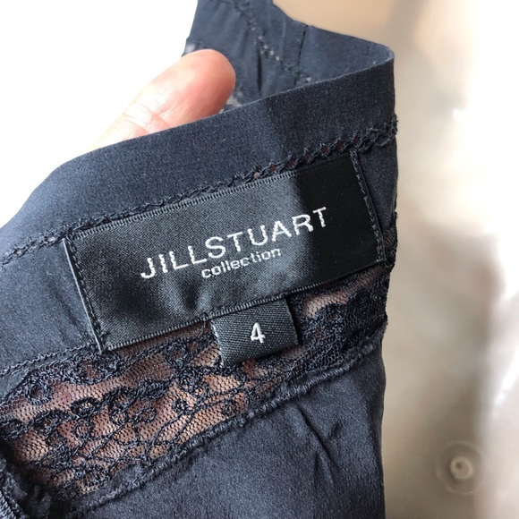 Jill Stuart Collection Black Silk Mini Dress 4 A3 - Picture 7 of 8